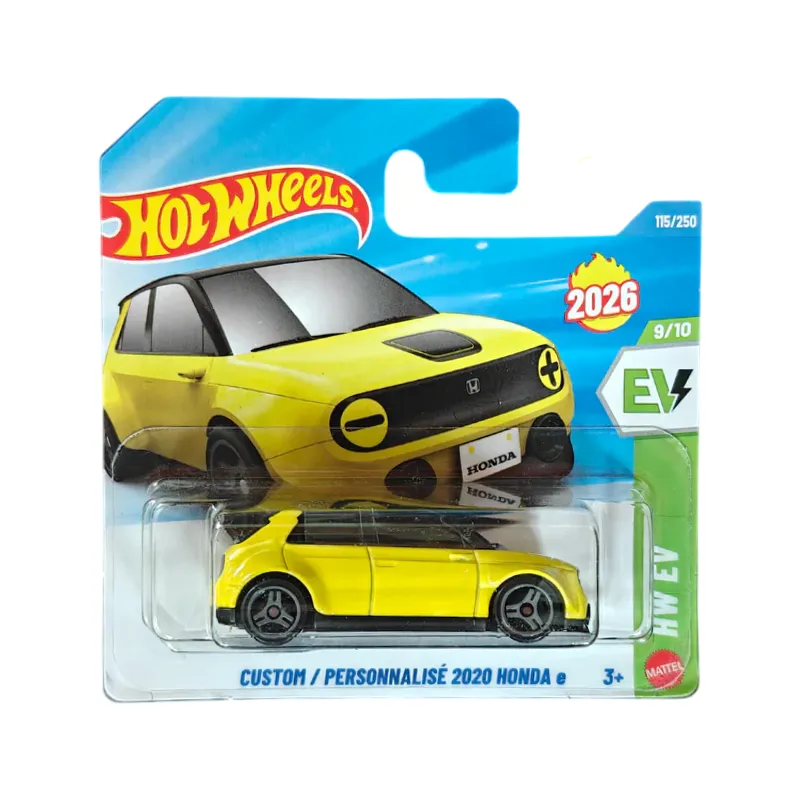 Mașinuță Hot Wheels, Honda e 2020 Custom, galben, 1:64 - model 2026 Mașinuță Hot Wheels, Honda e 2020 Custom, galben, 1:64 - model 2026