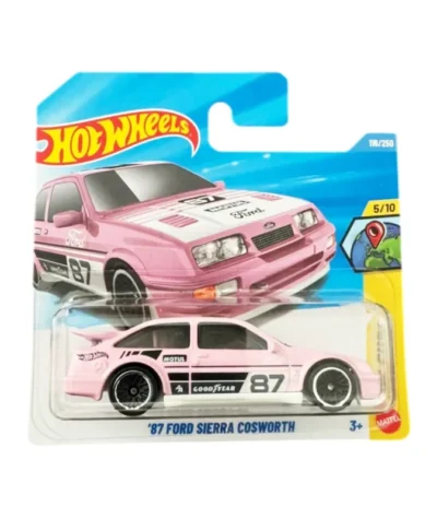 Machetă auto Hot Wheels, Ford Sierra Cosworth '87, roz, scara 1:64 – model 2026