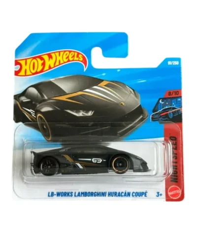 Machetă auto Hot Wheels, Lamborghini Huracan Coupe LB-Works, negru, scara 1:64