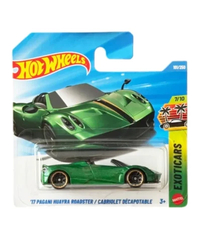 Machetă auto Hot Wheels, Pagani Huayra Roadster '17, verde, scara 1:64 – model 2026