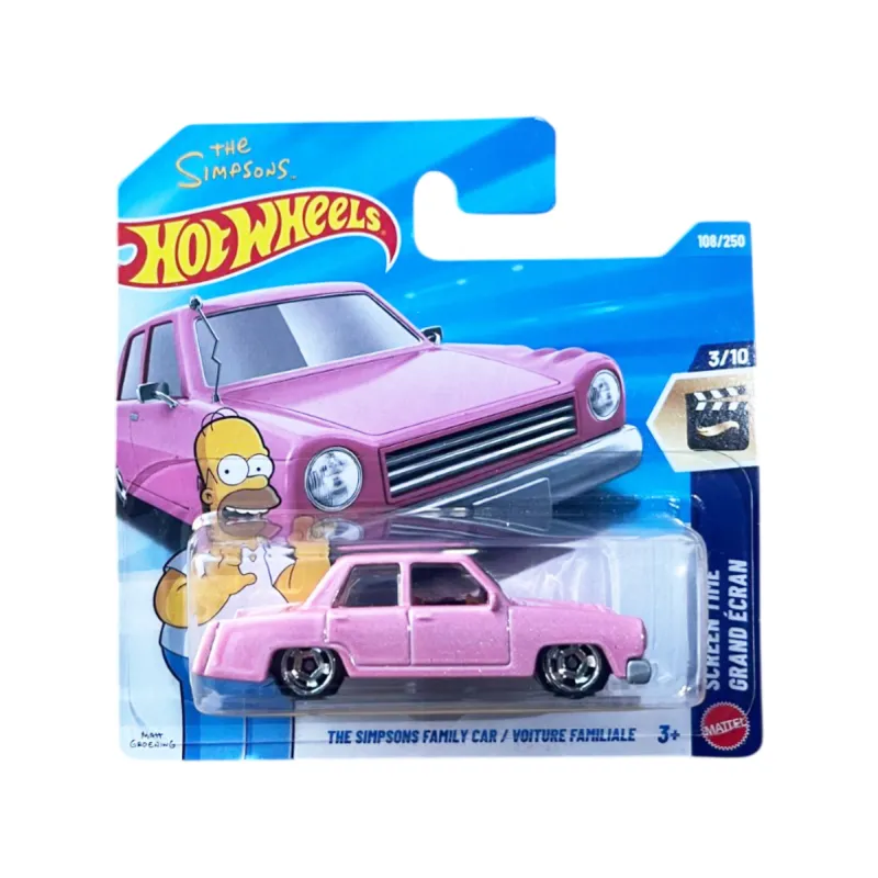Machetă auto Hot Wheels, The Simpsons Family Car, roz, scara 1:64 – model 2026 Machetă auto Hot Wheels, The Simpsons Family Car, roz, scara 1:64 – model 2026