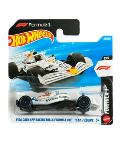 Machetă auto Hot Wheels, Visa Cash App Racing Formula 1, alb, scara 1:64