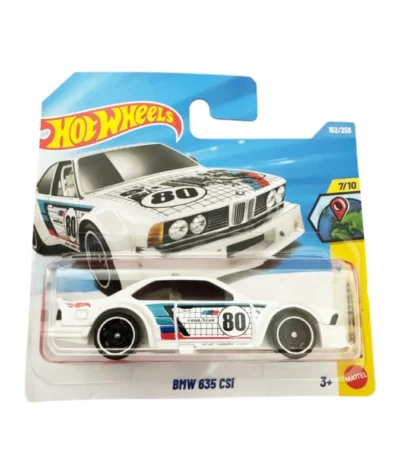 Mașinuță Hot Wheels BMW 635 CSi, alb, scara 1:64