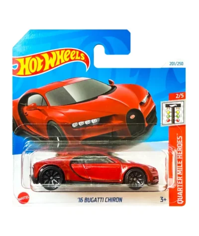 Mașinuță Hot Wheels, Bugatti Chiron '16, machetă auto, rosu, scara 1:64