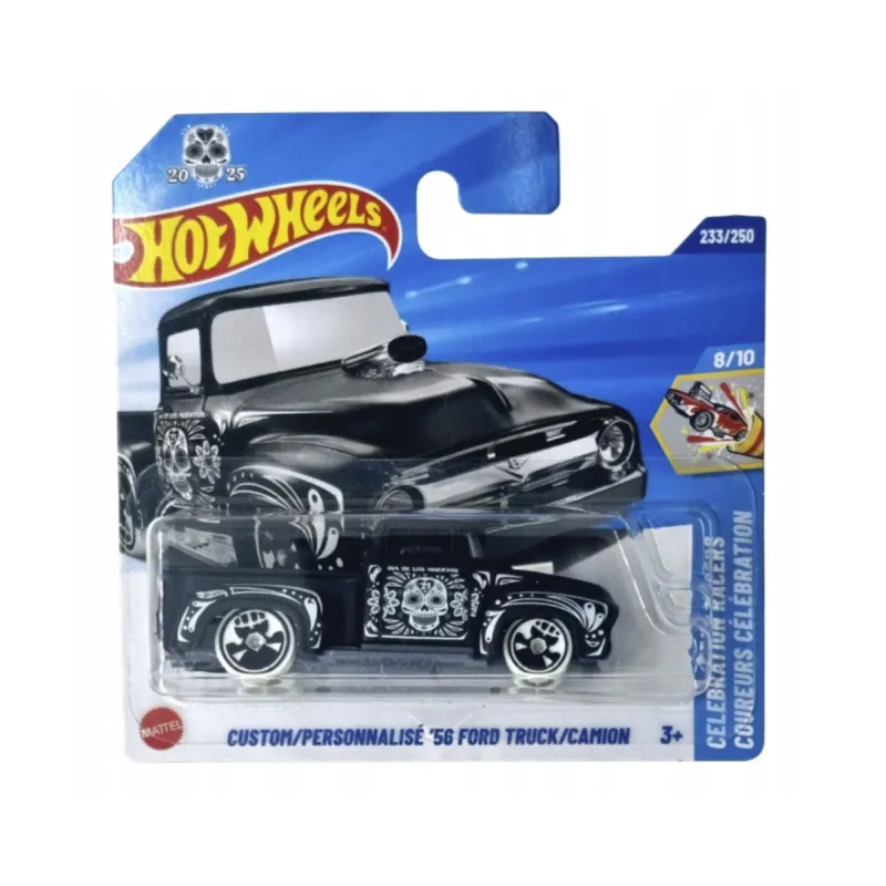 Machetă auto Hot Wheels, Ford Truck / Camion ’56, negru, scara 1:64