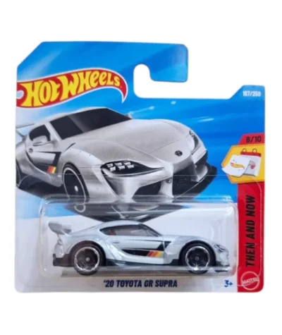 Macheta auto Hot Wheels, Toyota GR Supra '20, argintiu, model 2026, scara 1:64