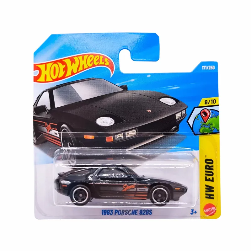 Mașinuță Hot Wheels, 1983 Porsche 928S, negru, model 2026, scara 1:64 Mașinuță Hot Wheels, 1983 Porsche 928S, negru, model 2026, scara 1:64