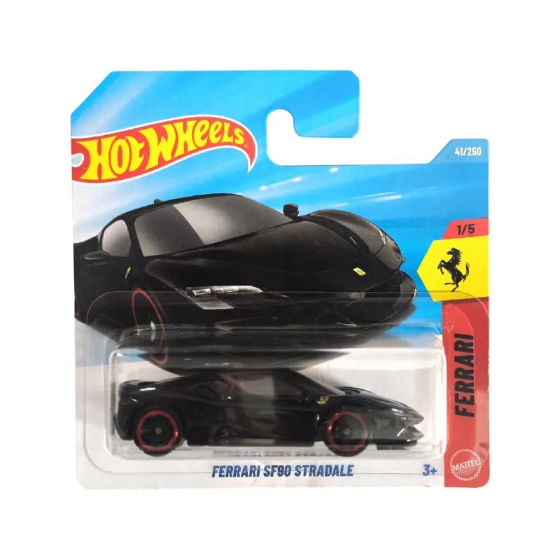 Mașinuță Hot Wheels, Ferrari SF90 Stradale, negru, model 2026, scara 1:64 Mașinuță Hot Wheels, Ferrari SF90 Stradale, negru, model 2026, scara 1:64