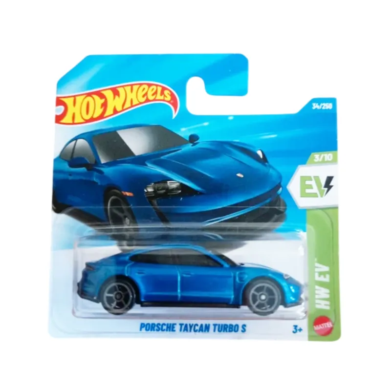 Machetă auto Hot Wheels, Porsche Taycan Turbo S, albastru, 1:64 Machetă auto Hot Wheels, Porsche Taycan Turbo S, albastru, 1:64