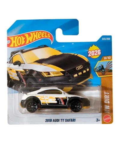 Machetă auto Hot Wheels, Audi TT Safari 2019, alb, scara 1:64 – model 2026