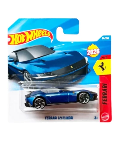 Machetă auto Hot Wheels, Ferrari 12Cilindri, albastru, scara 1:64 – model 2026