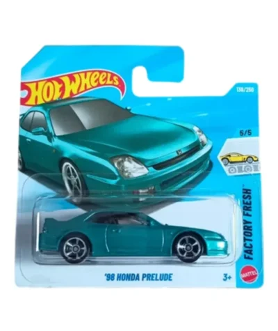 Mașinuță Hot Wheels, Honda Prelude '98, verde, model 2026, scara 1:64