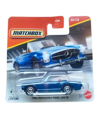 Macheta auto Matchbox, 1963 Mercedes Benz 230 SL, albastru, scara 1:64