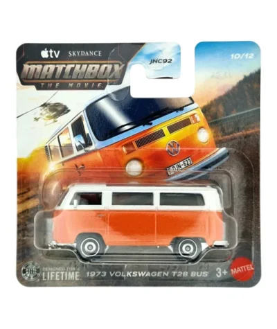 Macheta auto Matchbox, 1973 Volkswagen T2B Bus, portocaliu, scara 1:64