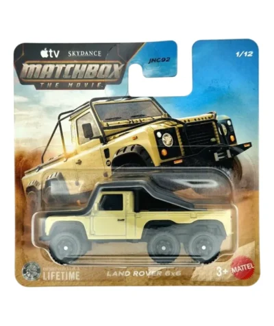 Macheta auto Matchbox, Land Rover 6x6, crem, scara 1:64