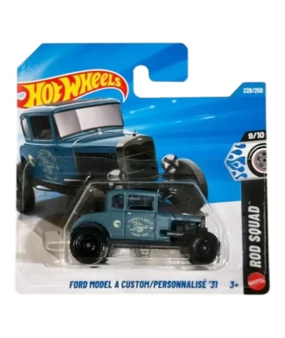 Mașinuță Hot Wheels Ford Model A Custom ’31 - Treasure Hunt, albastru, 1:64